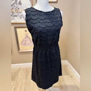 5 for $30 UNDER SKIES Scallop Detail Black Midi Dress